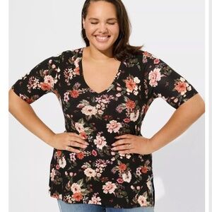 Favorite Tunic Super Soft V-Neck Side Slit Tee - NWT